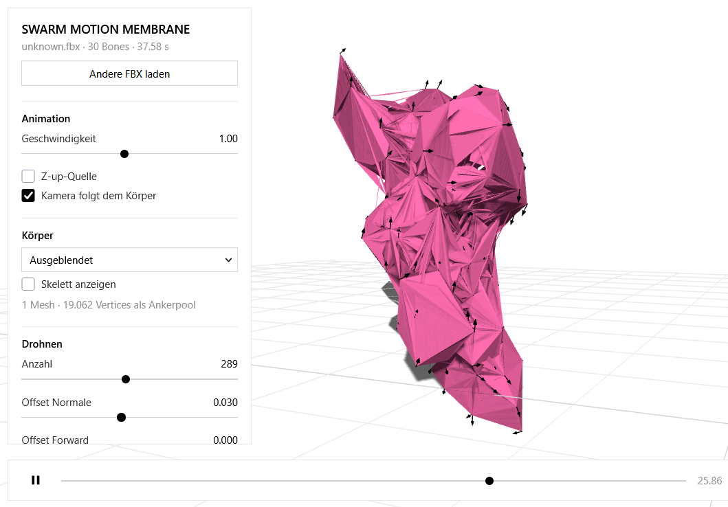 SWARM MOTION MEMBRANE - screenshot